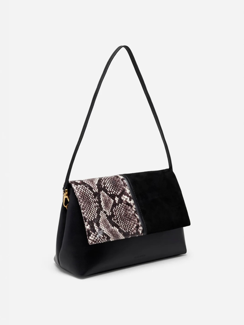 Manu Atelier The Fold Bag Suede & Snake  Embossed - Snakeskin Clutch